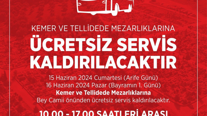 Efeler Belediyesi’nden mezarlık ziyaretlerine ücretsiz ulaşım desteği