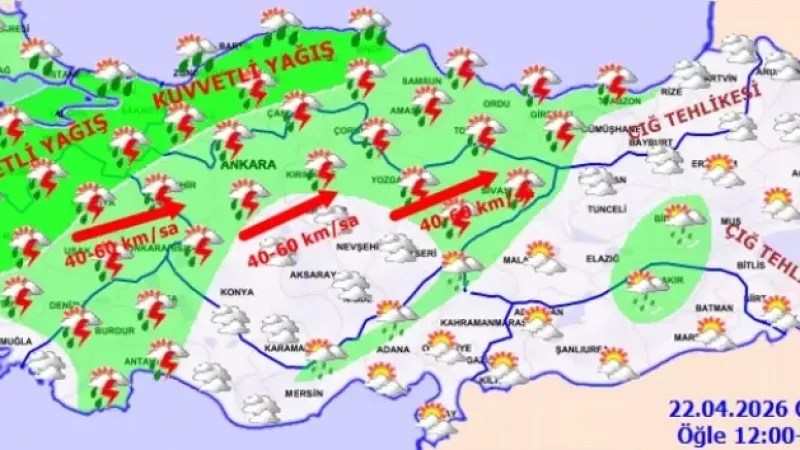 6 il için sarı kodlu alarm! Meteoroloji'den kuvvetli yağış ve.