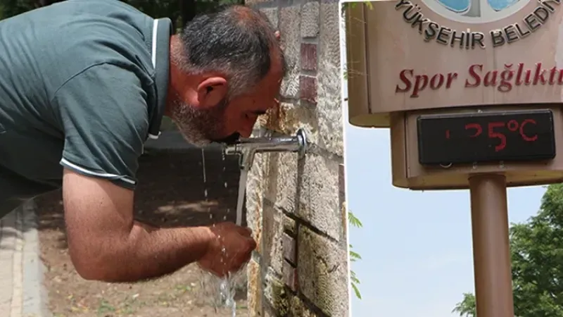 Kentte termometreler 35 dereceyi gösterdi.