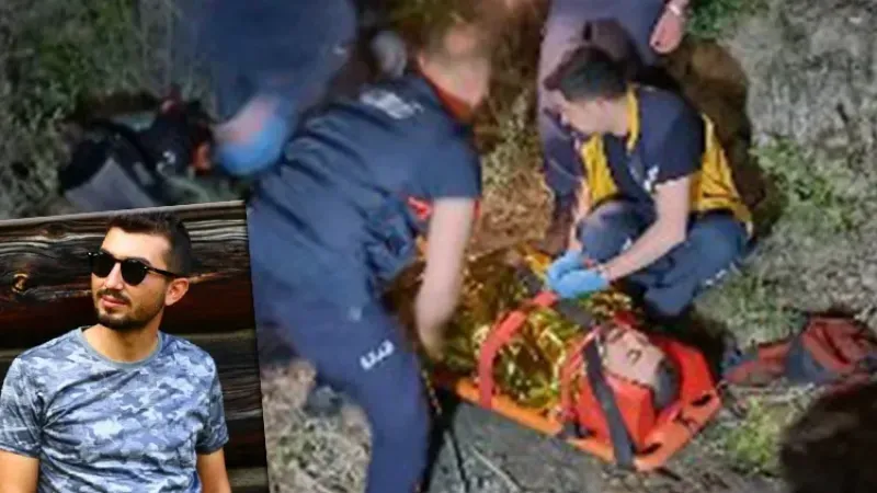 Yamaç paraşütüyle dere yatağına düştü! 5 saat sonra kurtarıldı.